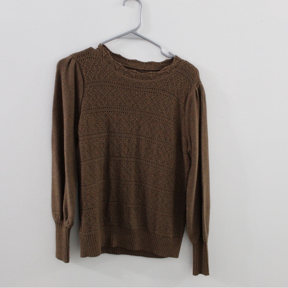 LOFT Brown Crew Neck Sweater